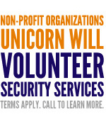 Non-Profit Organization Unicorn Will Volunteer Security Services